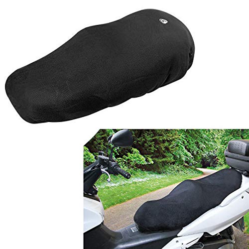 Funda de sillín 91432 Talla L Air Grip lámpara Compatible con Peugeot Tweet 50 Scooter Moto Cubierta sillín Negro Antideslizante