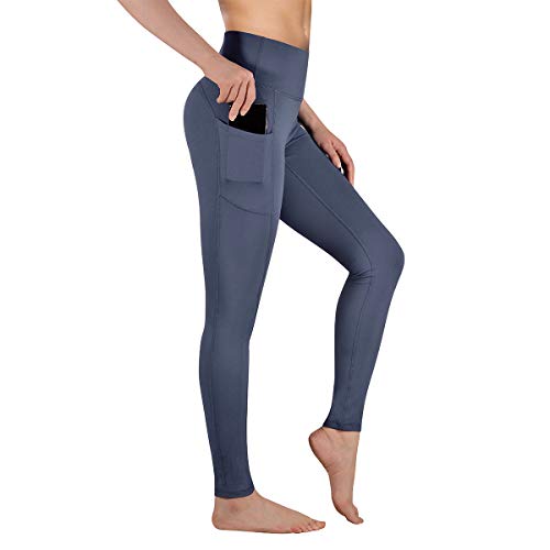 Gimdumasa Pantalón Deportivo de Mujer Cintura Alta Leggings Mallas para Running Training Fitness Estiramiento Yoga y Pilates GI188