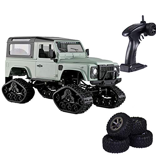 Goolsky FY003AB 1/16 Todoterreno SUV RC Car RC Desert Buggy Truck 2.4 GHz 4WD de Alta Velocidad de Control Remoto RTR RC Car con Caterpillar Track Wheel