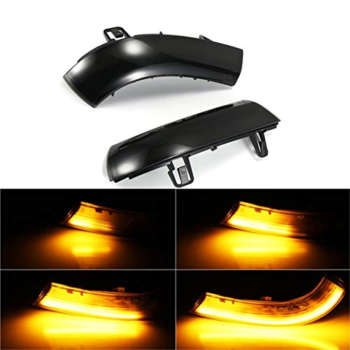 HDX Espejo retrovisor dinámico indicador de luz LED intermitente para Volkswagen CC Golf Passat Beetle Polo Scirocco Lamando Sportsvan Touran (Passat B6 Tipo 3C B5.5 Tipo 3BG 2001-2010 LBF520)