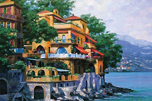 Home-Feeling IMPRESIÓN-ROLLED-LONEA-Portofino-Villa-Coastal-34x51_in