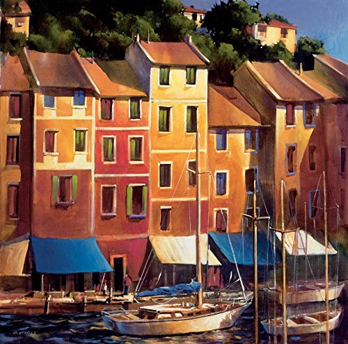 Home-Feeling IMPRESIÓN-ROLLED-LONEA-Portofino-Waterfront-European-28x28_in