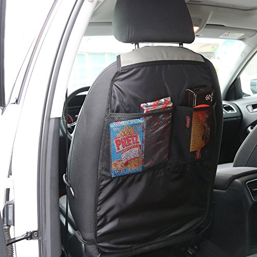 Houkiper Asiento de coche organizador bolsa de almacenamiento Auto Seat Back Organizer con bolsillos de malla para botella revista