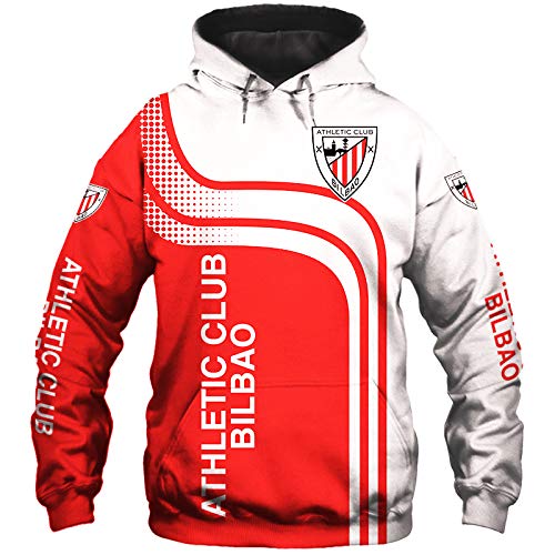 Jesus Avila Hoodies,Chaquetas,Camiseta,Pantalones-Cortos Cárdigan Delgado 3D Athletic-Bilbao Completo Impresión Sudaderas Hombres&Mujer Casual Poliéster Sweatshirt Clásico/A/XL