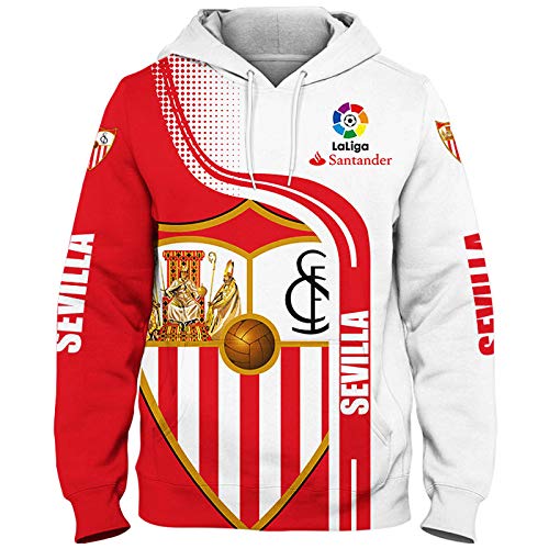 Jesus Avila Hoodies,Chaquetas,Camiseta,Pantalones-Cortos Cárdigan Delgado 3D Sevilla Fc Completo Impresión Sudaderas Hombres&Mujer Casual Poliéster Sweatshirt Al Aire Libre/A/L