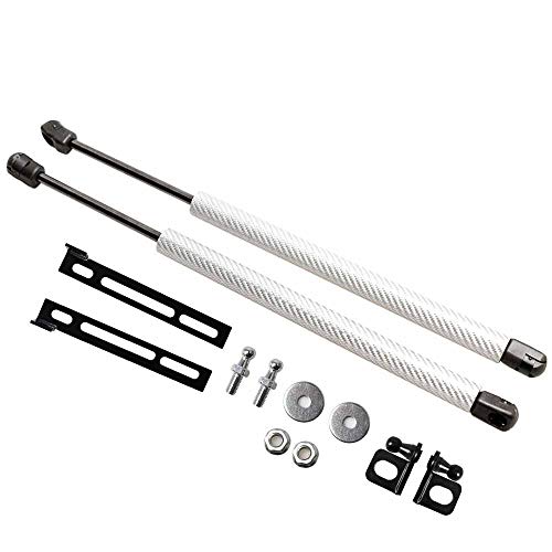 JINBINB Modificar Gas Struts/for los Seat Altea 4 AlteaXL 2004-2015 2X Ayuda de la elevación Frontal Capo de la Capilla del Amortiguador de Choque (Color : Silver Carbon Fiber)