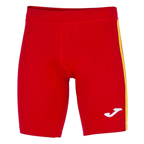 Joma Elite VII Short Running, Hombre, Rojo-Amarillo, M