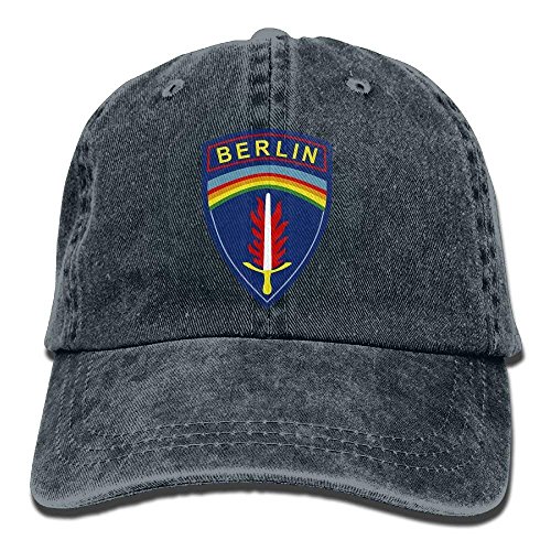 leyhjai United States Army Berlin Vintage Adjustable Denim Hats Baseball Caps For Adult