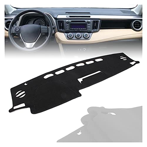 LWLD Dashmats Cubiertas Dash Play Dashboard Cover Dashmat para Toyota RAV4 RAV 4 2013 2014 2015 2016 2017 2018 Salpicadero Almohadilla Protectora