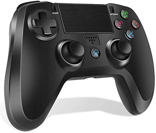 MAXKU Mando para PS4, Conector de Audio Doble vibración Wireless Bluetooth Gamepad Controlador Inalámbrico