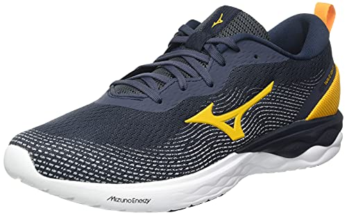 Mizuno Wave Revolt, Zapatillas para Correr Hombre, Indiaink Azafrán Blanco, 42.5 EU