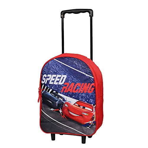 Mochila con ruedas para maternidad, 31 cm, diseño de Cars de Disney, color rojo