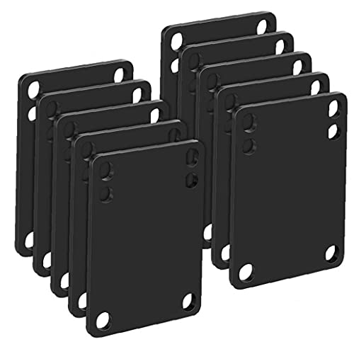 NaiCasy Pad Rise Monopatín Vertical de Choque Almohadillas de Goma Suave 3MM Longboard para Longboards Scooters cruceros Negro 10PCS