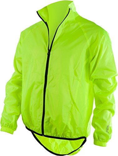 O'Neal | Chaqueta de lluvia para bicicleta de montaña | MTB | Repelente al agua y transpirable, estampado reflectante | Chaqueta de lluvia para la brisa | Adultos | Amarillo neón | Talla XL