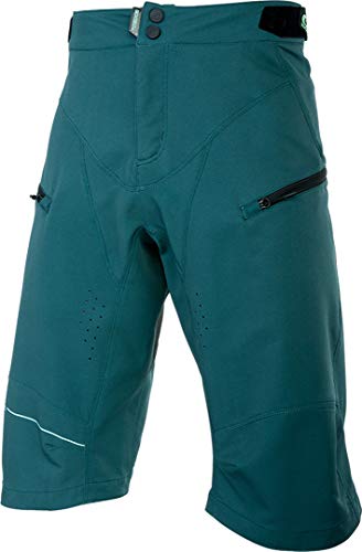 O'NEAL | Pantalones de ciclismo de montaña | MTB Mountain Bike DH Downhill FR Freeride | Material impermeable y transpirable, Poliéster | Rockstacker Shorts | Adultos | Verde | Talla 32/48