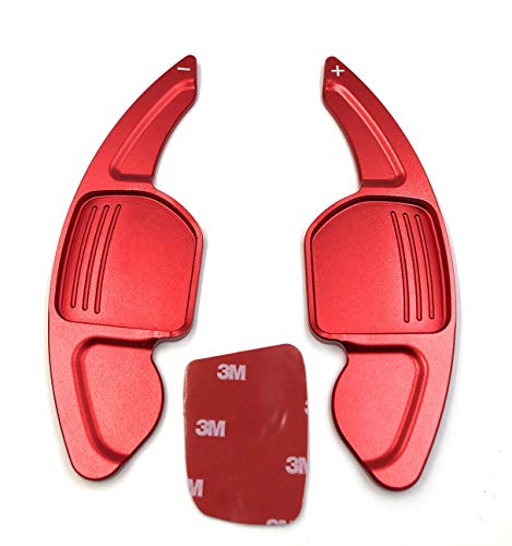 Onlineworld2013 Levas de cambio Shift Paddle Shifter Leon 5F, Leon Cupra, Ibiza 6F Arona Ateca Leon St Alhambra rojo anodizado