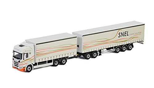 para SCANIA R HIGHLINE CR20H EJE EJE CORTINA LZV COMBI remolque 1/50 Modelo