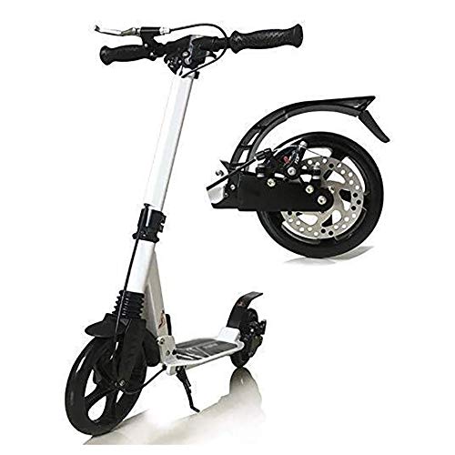 Patinete Kick Scooters Barras de motos, Scooter adultos, Vespa Ruedas, retroceso de los adultos ajustable con rueda grande y el manillar, no eléctricos amortiguadora Kickwith disco y freno de mano, 15