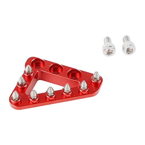 Pedales de Motocicleta para Beta 250 300 350 390 400 430 450 480 500 RR RR RR-S 2T Enduro Racing Motocicleta Pie Trasero Freno Pedal Pedal Paso Punta Placa de Punta (Color : Red)