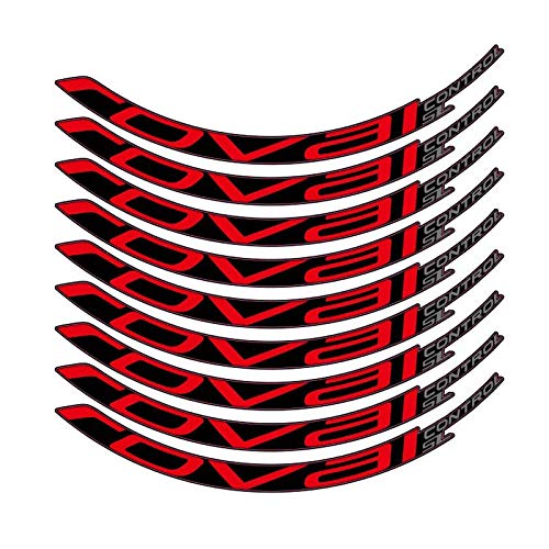 Pegatinas de bicicleta Bicicleta de montaña Control Roval SL29 pulgadas 25 mm Ancho Ancho Conjunto de ruedas Color Pegatina MTB Calcomanías de RIM Accesorio Pegatinas (Color : Rojo)