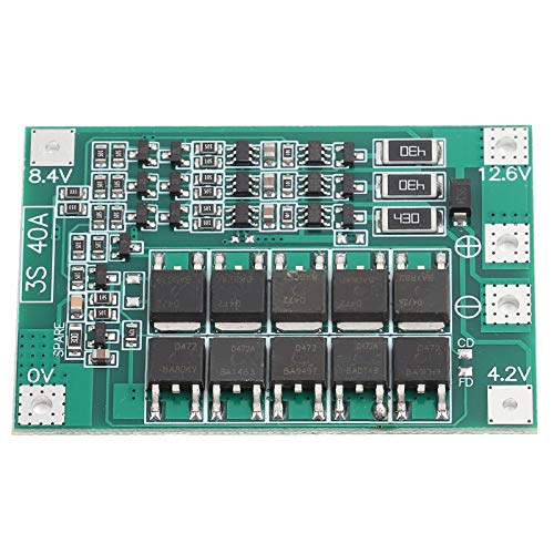 Placa de protección PCB BMS, placa de protección de batería de litio 3s 12v 40a con carga de equilibrio para vehículos eléctricos, ciclomotores de energía eléctrica, scooters