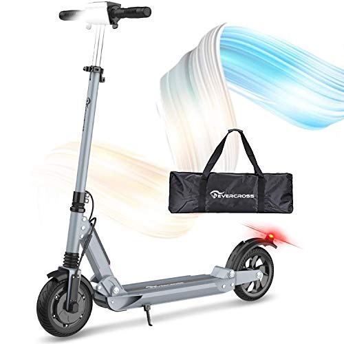 RCB Patinete Eléctrico Plegable, Scooter Eléctrico Ultraligero 350W Motor, Velocidad Máx 30 km/h, Altura del Manillar Ajustable, Pantalla LCD, para Adultos y Adolescentes