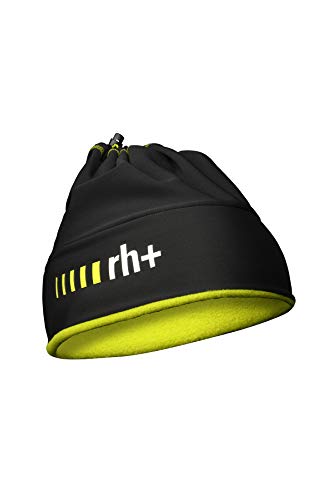 rh+ Icx9187 917, Logo Gaiter Hat Unisex – Adulto, Negro/Amarillo neón, Talla única