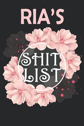 Ria's Shit List: Weekly And Daily Planner | Personalised Custom Name Journal | Funny Swearing Gift | Organizer And Appointment Diary