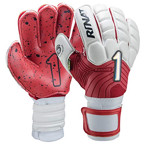 Rinat Kraken Spekter Turf Guante De Portero, Unisex Adulto, Blanco/Rojo, 9