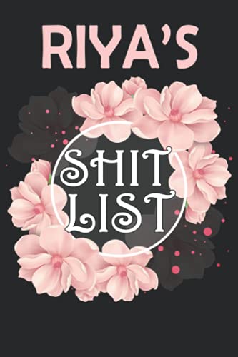 Riya's Shit List: Weekly And Daily Planner | Personalised Custom Name Journal | Funny Swearing Gift | Organizer And Appointment Diary