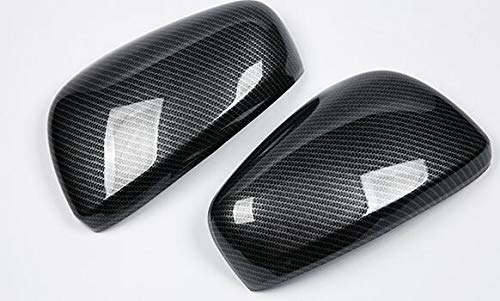 RKRLJX ABS Cromo/Espejo Retrovisor Cubierta 2pcs En Forma Fit For Renault Kadjar 2016 2017 2018 2019 Coche Cubierta Carcasa del Faro (Color : Carbon Fibre)