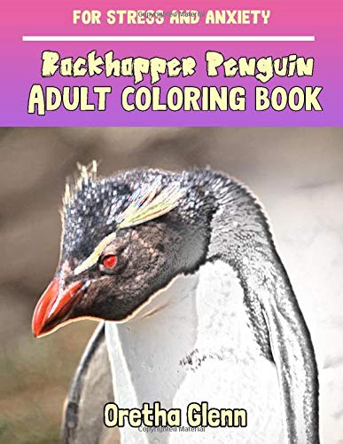 ROCKHOPPER PENGUIN Adult coloring book for stress and anxiety: ROCKHOPPER PENGUIN sketch coloring book Creativity and Mindfulness