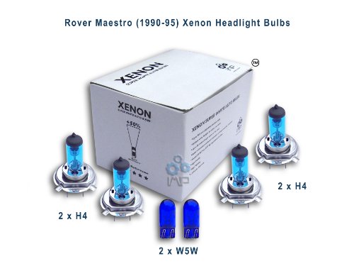 Rover Maestro (1990-95) Xenon Headlight Bulbs H4, H4, W5W