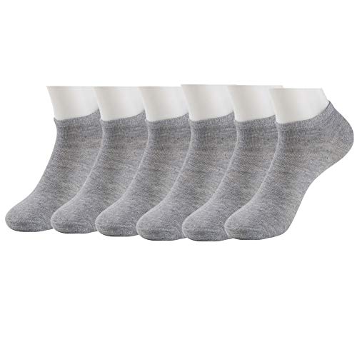 ROVO 6 pares de calcetines deportivos deportivos de tobillo informales para hombre, calcetines cortos de corte bajo para mujer, calcetines cortos para barco