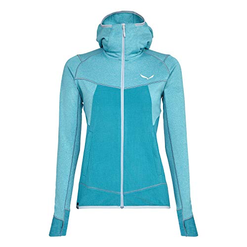 SALEWA Puez Hybrid Pl W Fz Sudadera, Mujer, Ocean Melange, 46/40