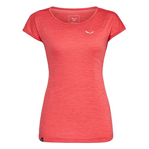 SALEWA Puez Melange Dry W S/S tee Camiseta, Mujer, Rose Red Melange, 40/34