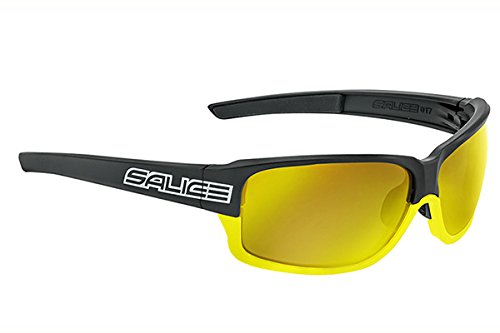 Salice 017 CRX – Gafas de Sol Unisex, Color Negro/Amarillo