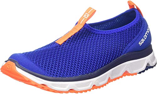 Salomon RX Moc 3.0, Zapatillas de Senderismo Hombre, Azul Oscuro/Naranja (Surf The Web/White/Shocking Orange), 46 2/3