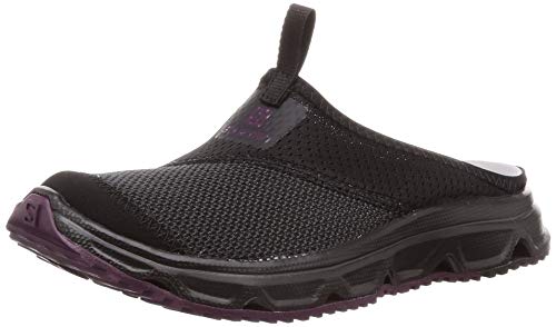 Salomon RX Slide 4.0 W, Calzado de recuperación Mujer, Negro (Black/Black/Potent Purple), 36 2/3 EU