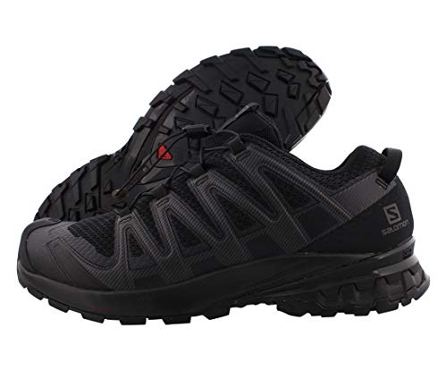 Salomon XA Pro 3D V8, Zapatillas De Trail Running Y Sanderismo Versión Màs Ligera Hombre, Color: Negro (Black/Black/Black), 44 EU