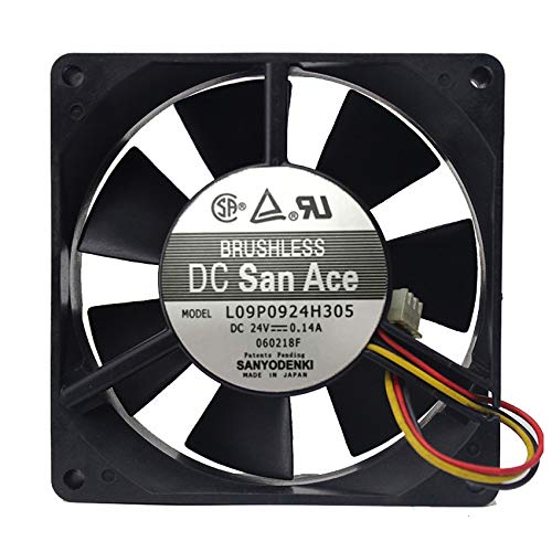 SANYO DENKI L09P0924H305 DC 24V 0.14A 92x92x25mm Server Cooling Fan