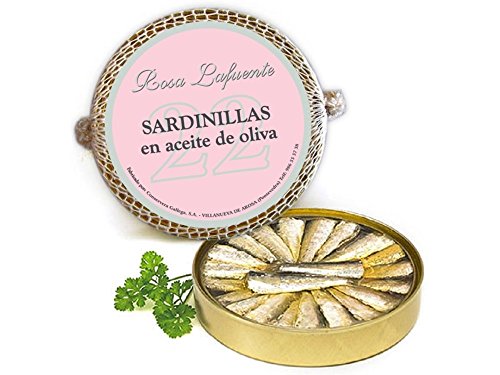 Sardinillas en Aceite de Oliva “Rosa Lafuente” (22 unidades) - De las Rías Gallegas - Producto del Mar 100% Natural y Artesanal