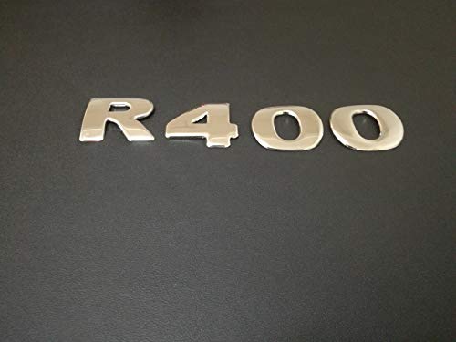 SCANIA R SERIES - Insignia de acero inoxidable cromado 'R 400' pulido con tapa para número