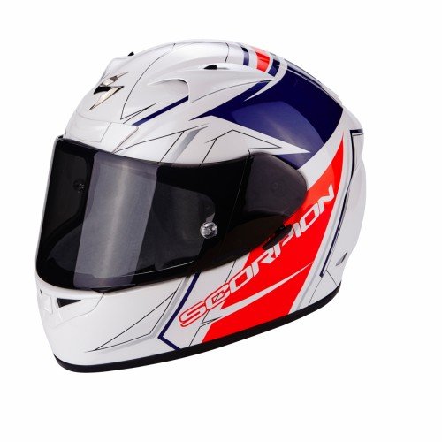 Scorpion Casco Moto EXO-710 AIR Line, White/Red/Blue, S