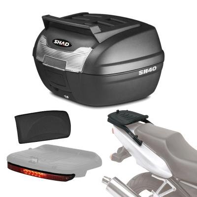 Sh40clurehe257 - Kit fijacion + Maleta baul Trasero + luz de Freno + Respaldo Regalo sh40 + carg Compatible con Honda sw-t400 2010-2014 Honda Silver Wing 600 2001-2013 Honda Silver Wing 400 2005-2011