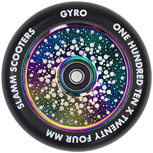 Slamm Scooters Gyro Hollow Core Ruedas de Patinete Patinaje, Adultos Unisex, Multicolor (Neochrome), 110 mm