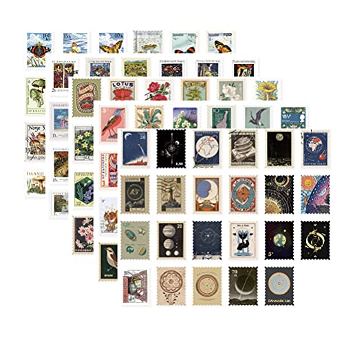 Swetup 230 pegatinas vintage para scrapbooking Stickers decoración papel pegatinas vintage sellos para cuaderno diario álbum revistas DIY Arts and Craft 40 mm x 30 mm