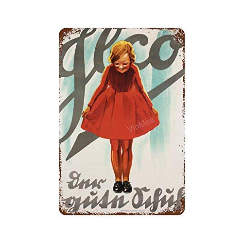 TTMMBB Swiss Ilco Little Ballerina Shoe - Cartel de metal retro apto para cafés, restaurante, sala de billar, hotel, club, decoración de pared, 30,5 x 20,3 cm