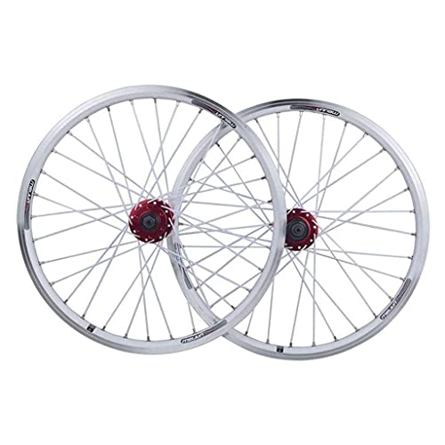 TYXTYX Juego de Ruedas de Bicicleta de 26 Pulgadas Ruedas de Ciclismo MTB Ruedas de Aluminio con Freno en V Rodamientos sellados de Disco Bicicleta híbrida de 11 velocidades Touring (Color: Blanco)