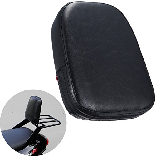 Universal motocicleta negro rectángulo Respaldo Sissy Bar Cojín Pad para Harley